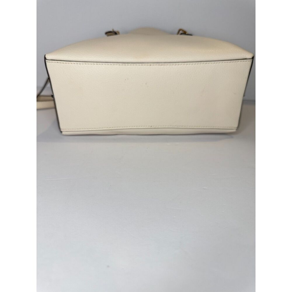 Coach Mollie Tote 25 Chalk White Leather Crossbody Satchel Bag C4084 - Picture 9 of 11